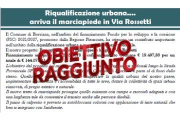 Conclusi in anticipo i lavori per il nuovo marciapiede in Via Rossetti (SP 422)