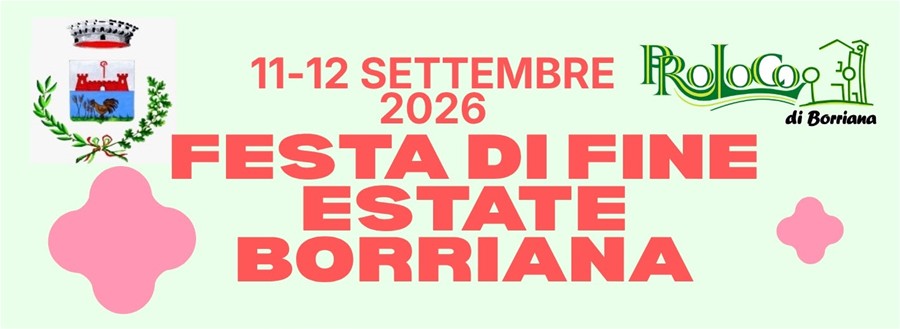 Festa di Fine Estate 11/12 Settembre 2026